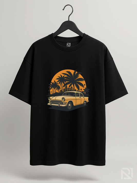 Oversized Old Wheels, Bold Feels – Heritage Edition Tee 🛠️