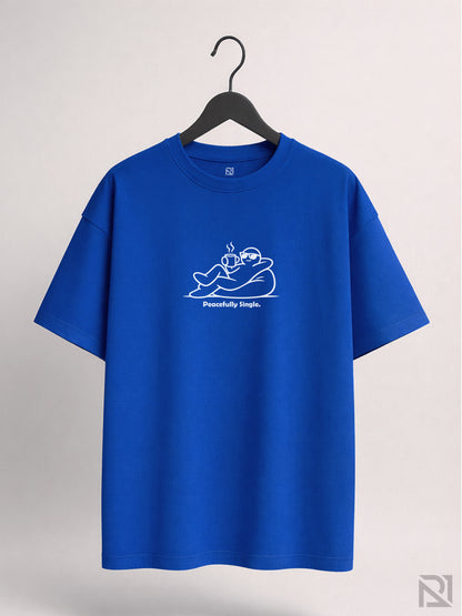 Peacefully Single | Minimal calm doodle☕