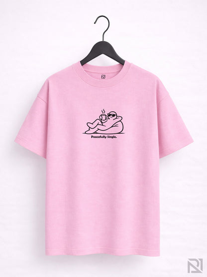 Peacefully Single | Minimal calm doodle☕